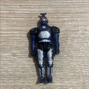 1996 Bandai 2.25" Beetleborgs Beetle Bonder Metallic Blue Mini Action Figure